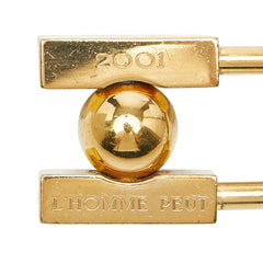 エルメス 2001年限定 L'HOMME PEUT EMBELLIR LA TERRE 未知なる地球の美を求めて カデナ チャーム ゴールド メッキ レディース HERMES 【中古】