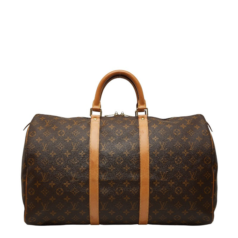 ルイ ヴィトン モノグラム キーポル50 ボストンバッグ M41426 ブラウン PVC レザー レディース LOUIS VUITTON 【中古】