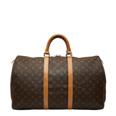 ルイ ヴィトン モノグラム キーポル50 ボストンバッグ M41426 ブラウン PVC レザー レディース LOUIS VUITTON 【中古】