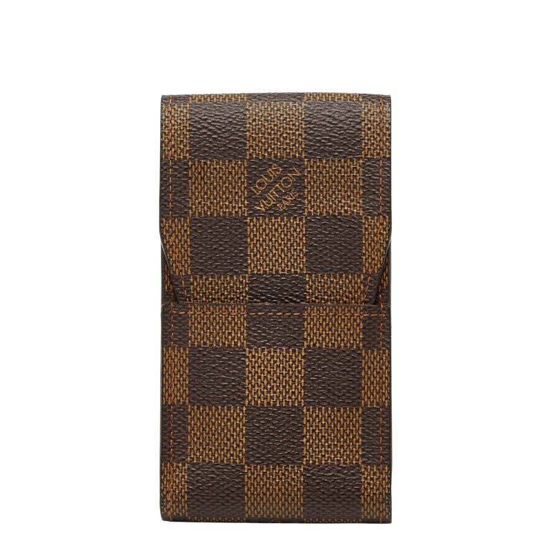ルイ ヴィトン ダミエ エテュイ シガレット シガレットケース N63024 ブラウン PVC レザー レディース LOUIS VUITTON 【中古】