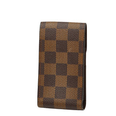 ルイ ヴィトン ダミエ エテュイ シガレット シガレットケース N63024 ブラウン PVC レザー レディース LOUIS VUITTON 【中古】