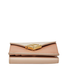 フェンディ FFダイヤモンド 三つ折り財布 8M0480 ピンク レザー レディース FENDI 【中古】