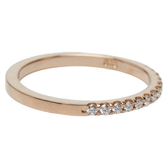 アイプリモ K18PG ピンクゴールド ダイヤ0.13ct ハーフエタニティリング リング 指輪 レディース Ipomo 6号 【中古】