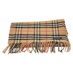 バーバリー ノバチェック マフラー ブラウン カシミヤ レディース BURBERRY 【中古】