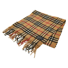 バーバリー ノバチェック マフラー ブラウン カシミヤ レディース BURBERRY 【中古】