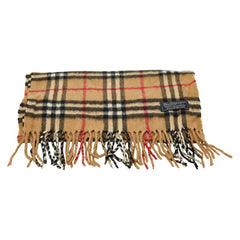 バーバリー ノバチェック マフラー ブラウン カシミヤ レディース BURBERRY 【中古】