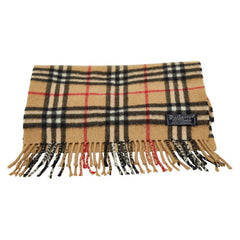 バーバリー ノバチェック マフラー ブラウン カシミヤ レディース BURBERRY 【中古】
