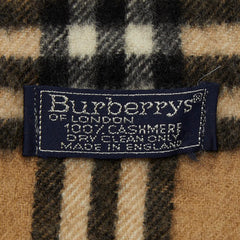 バーバリー ノバチェック マフラー ブラウン カシミヤ レディース BURBERRY 【中古】