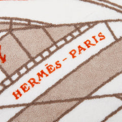 エルメス - ビーチタオル バスタオル ホワイト マルチカラー コットン レディース HERMES 【中古】