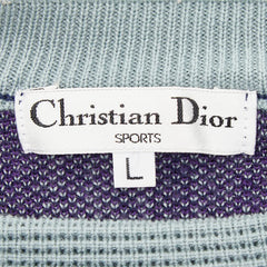 ディオール セーター ニット サイズL パープル グレー ウール レディース Dior 【中古】