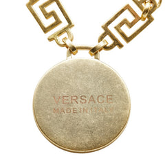 ヴェルサーチェ メデューサ ネックレス ゴールド メッキ ラインストーン レディース VERSACE 【中古】