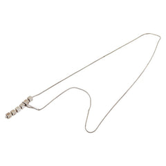 セリーヌ ロゴ キューブ ネックレス シルバー メタル レディース CELINE 【中古】