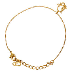 ディオール ロゴ ブレスレット ゴールド メッキ レディース Dior 【中古】