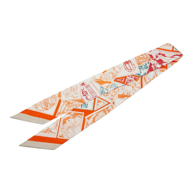 エルメス ツイリー LE PHILATELISTE DU FAUBOURG フォーブルの切手愛好家 スカーフ マルチカラー シルク レディース HERMES 【中古】