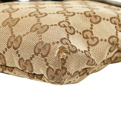 グッチ GGキャンバス ウエストバッグ ボディバッグ 28566 ベージュ ブラウン キャンバス レザー レディース GUCCI 【中古】