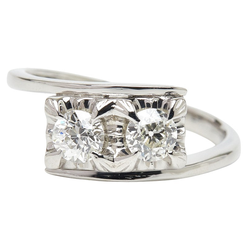 Pt900 プラチナ ダイヤ0.58ct リング 指輪 レディース 12号 【中古】
