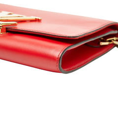 ルイ ヴィトン ポシェットルイーズMM チェーン ショルダーバッグ M41280 レッド系 レザー レディース LOUIS VUITTON 【中古】