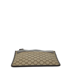 グッチ GGスプリーム 斜め掛け ショルダーバッグ 27639 ベージュ ブラウン PVC レザー レディース GUCCI 【中古】