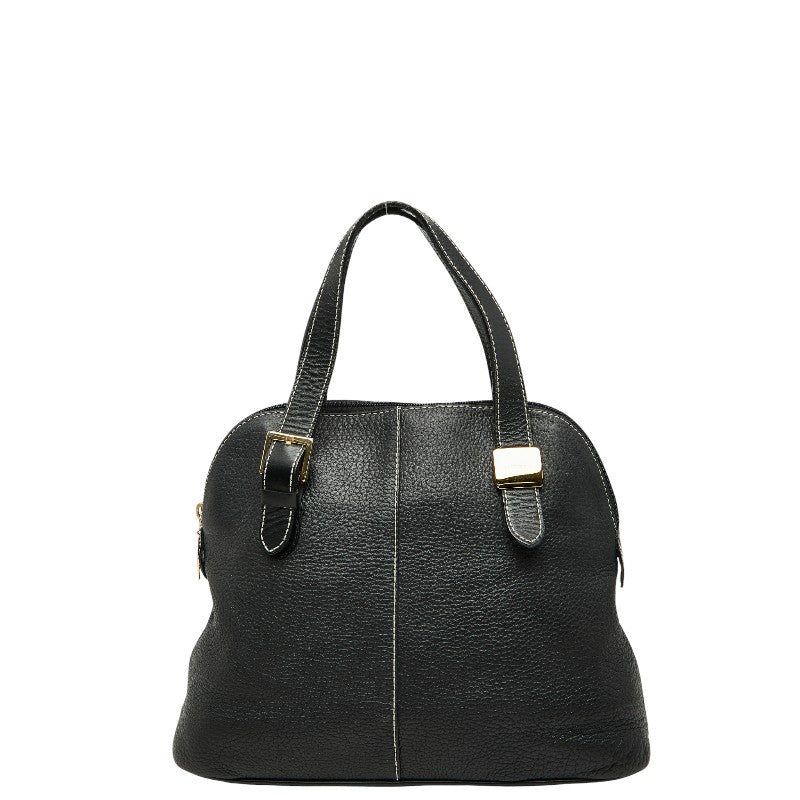 バーバリー ハンドバッグ ブラック レザー レディース BURBERRY 【中古】