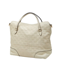 グッチ グッチシマ ハンドバッグ ショルダーバッグ 2WAY 353120 ベージュ アイボリー レザー レディース GUCCI 【中古】
