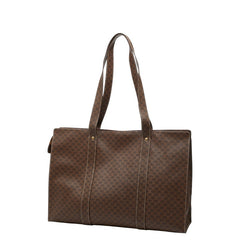 セリーヌ マカダム トートバッグ ブラウン PVC レザー レディース CELINE 【中古】