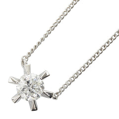 Pt850 プラチナ Pt プラチナ ダイヤ0.43ct プチネックレス レディース 【中古】