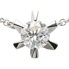 Pt850 プラチナ Pt プラチナ ダイヤ0.43ct プチネックレス レディース 【中古】