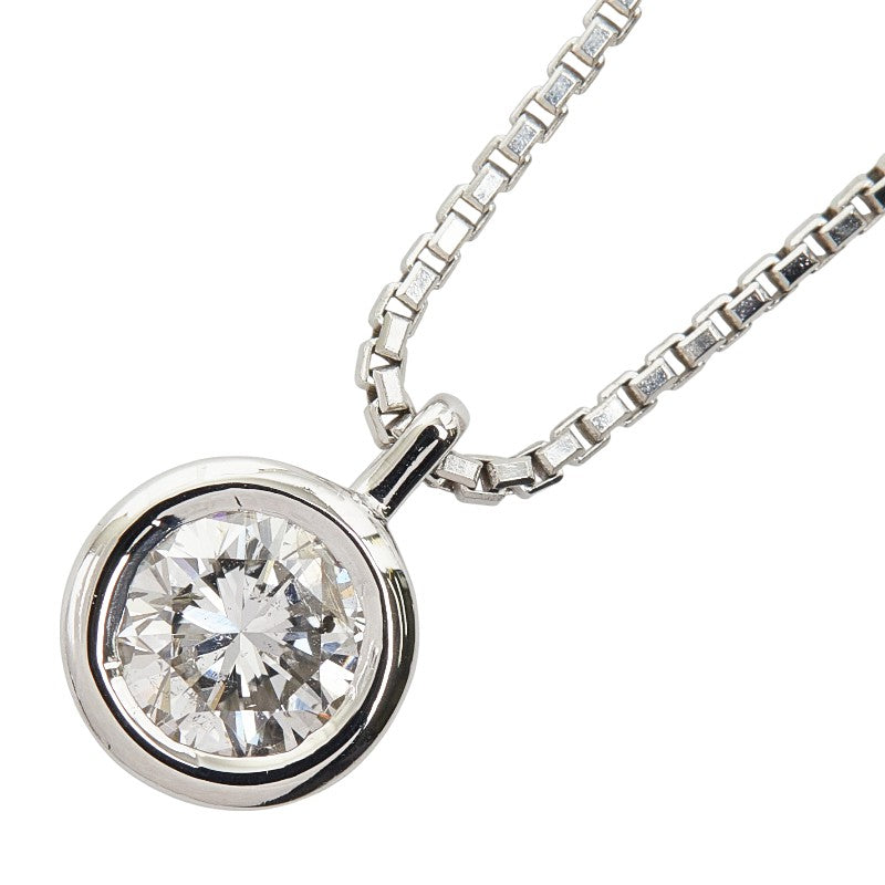 Pt900 プラチナ Pt850 プラチナ ダイヤ0.65ct ネックレス レディース 【中古】