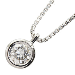 Pt900 プラチナ Pt850 プラチナ ダイヤ0.65ct ネックレス レディース 【中古】