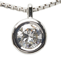 Pt900 プラチナ Pt850 プラチナ ダイヤ0.65ct ネックレス レディース 【中古】