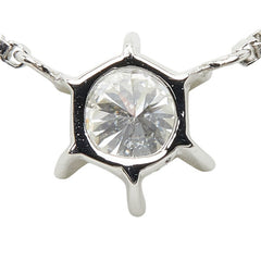 Pt850 プラチナ ダイヤ0.32ct ネックレス レディース 【中古】