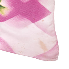 ディオール フラワー 花柄 スカーフ パープル マルチカラー シルク レディース Dior 【中古】