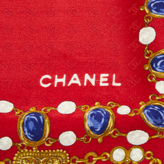 シャネル ジュエリー 宝石 スカーフ レッド マルチカラー シルク レディース CHANEL 【中古】