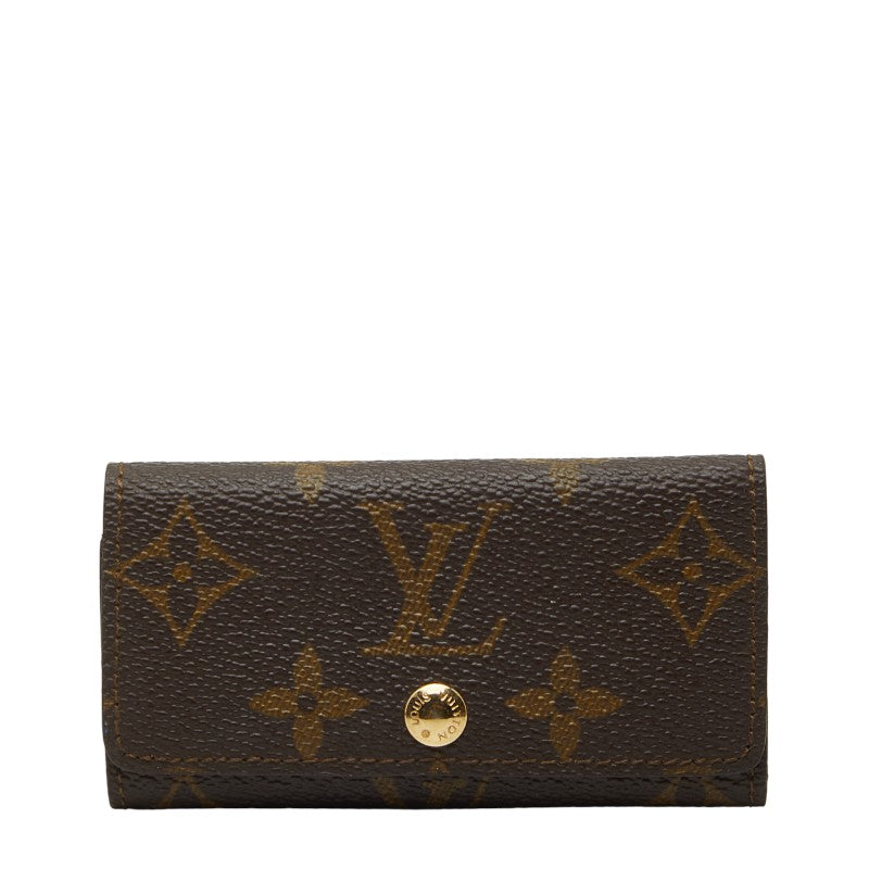 ルイ ヴィトン モノグラム ミュルティクレ4 キーケース M69517 ブラウン PVC レザー レディース LOUIS VUITTON 【中古】