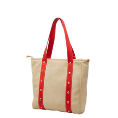 ルイ ヴィトン アンティグア カバMM トートバッグ M40035 ベージュ レッド キャンバス レディース LOUIS VUITTON 【中古】