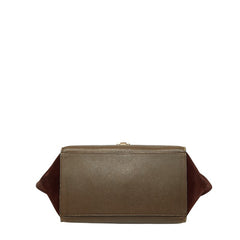 セリーヌ ミディアム トラペーズ ハンドバッグ ショルダーバッグ 2WAY ブラウン ブラック レザー スウェード レディース CELINE 【中古】