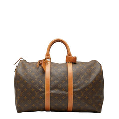 ルイ ヴィトン モノグラム キーポル45 旧型 ボストンバッグ M41428 ブラウン PVC レザー レディース LOUIS VUITTON 【中古】