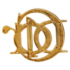 ディオール ロゴ ブローチ ゴールド メタル レディース Dior 【中古】
