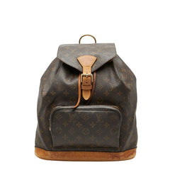ルイ ヴィトン モノグラム モンスリGM リュック バックパック M51135 ブラウン PVC レザー レディース LOUIS VUITTON 【中古】