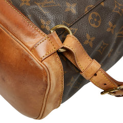 ルイ ヴィトン モノグラム モンスリGM リュック バックパック M51135 ブラウン PVC レザー レディース LOUIS VUITTON 【中古】