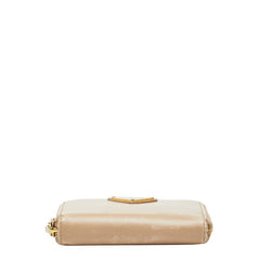 プラダ 三角ロゴプレート コインケース カードケース 小銭入れ 1M0268 ベージュ サフィアーノレザー レディース PRADA 【中古】