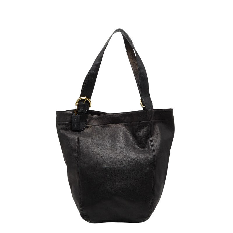 コーチ バケツ型 トートバッグ ブラック レザー レディース COACH 【中古】