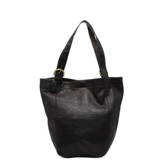 コーチ バケツ型 トートバッグ ブラック レザー レディース COACH 【中古】