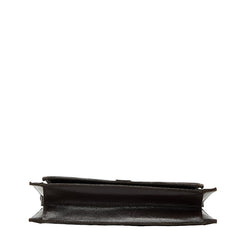 サンローラン リザード型押し ショルダーバッグ ブラウン レザー レディース SAINT LAURENT 【中古】