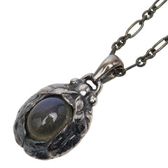 ジョージジェンセン 1997 イヤーペンダント ラブラドライト ネックレス SV925 シルバー レディース Georg Jensen 【中古】