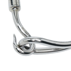 エルメス ジャンボ ブレスレット シルバー ブラック メタル レザー レディース HERMES 【中古】