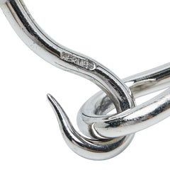 エルメス ジャンボ ブレスレット シルバー ブラック メタル レザー レディース HERMES 【中古】