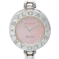 ブルガリ ビーゼロワン 腕時計 バングルウォッチ BZ22S クオーツ ピンク文字盤 ステンレススチール レディース BVLGARI 【中古】