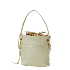 クロエ ロイ バケットバッグ ハンドバッグ ショルダーバッグ アイボリー ホワイト レザー レディース Chloe 【中古】