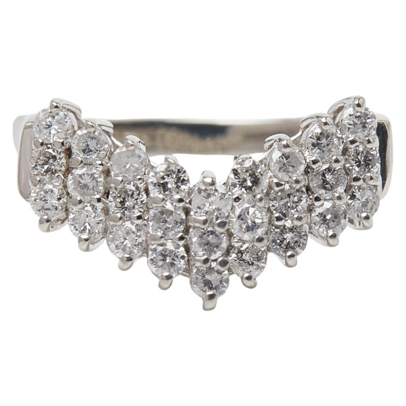 Pt900 プラチナ ダイヤ0.5ct リング 指輪 レディース 8.5号 【中古】